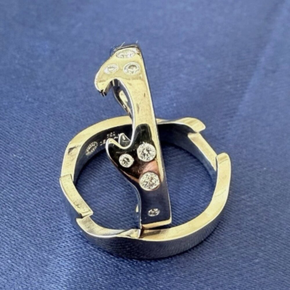 💍 Georg Jensen Fusion Ring – 18K White Gold & Natural Diamonds 💍 - Picture 4 of 6